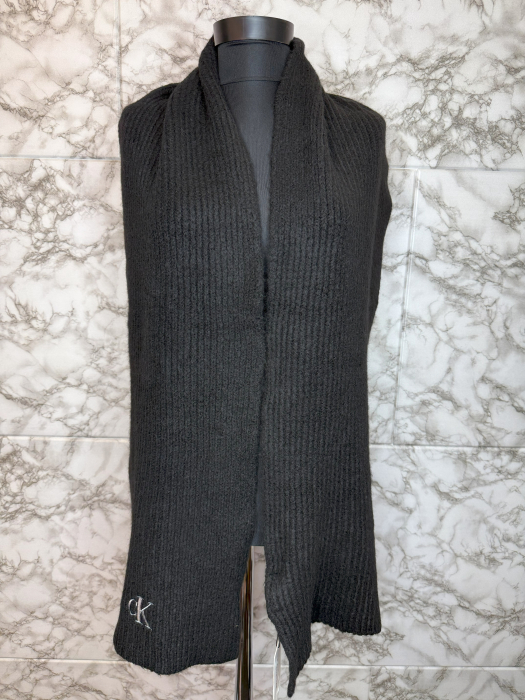 Fular Negru Calvin Klein Unisex- logo distinctiv, colecție outlet. [2]