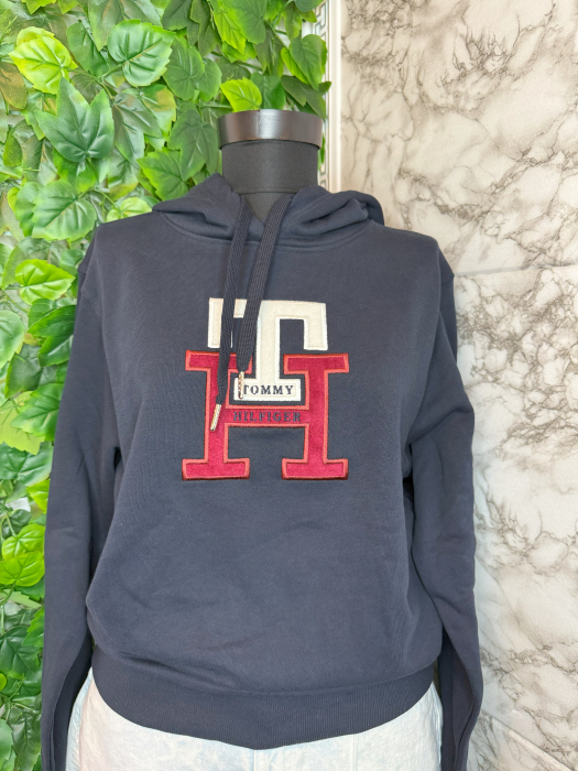 Hanorac damă Tommy Hilfiger Albastru Logo, original outlet [3]