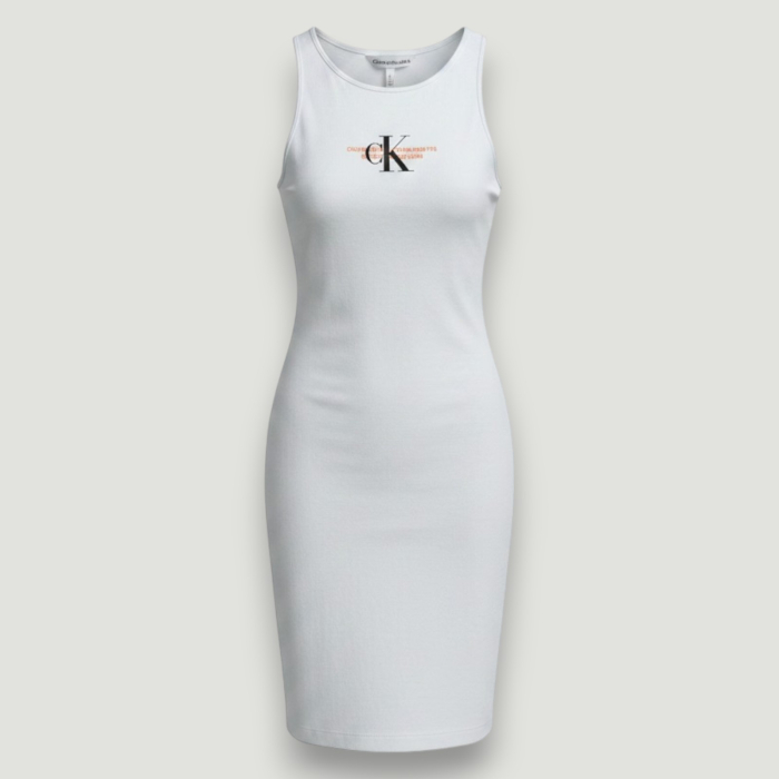 Rochie Calvin Klein Jeans albă damă - Outlet Original | BeNut Style [2]