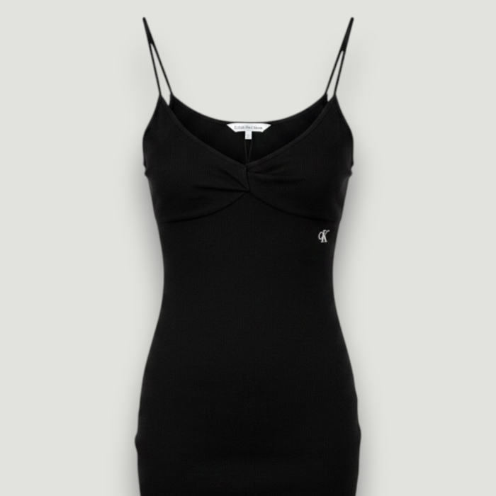 Rochie Calvin Klein Jeans neagră cu bretele- Outlet Original | BeNut Style [3]