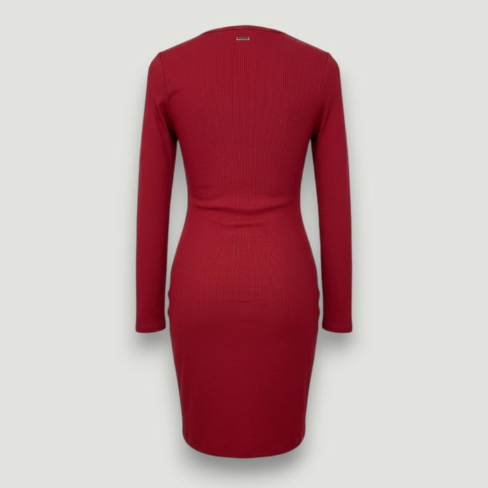 Rochie Premium Guess roșie mulată damă – elegantă și sexy- – logo distinctiv, colecție outlet. [4]