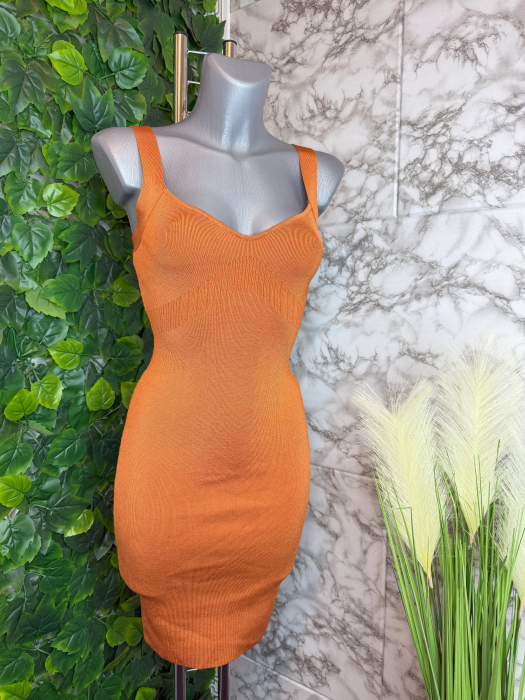 Rochie Scurta Guess Portocalie, Marimea XS [2]