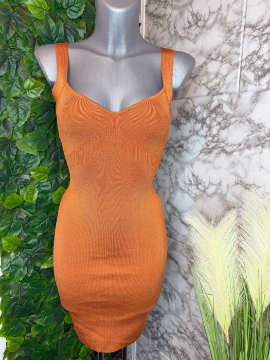 Rochie Scurta Guess Portocalie, Marimea XS [3]