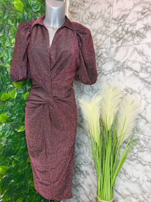 Rochie Scurta Guess Rosie cu Sclipici, Marimea XS [2]