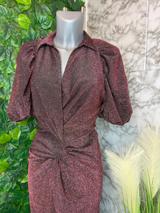 Rochie Scurta Guess Rosie cu Sclipici, Marimea XS [3]