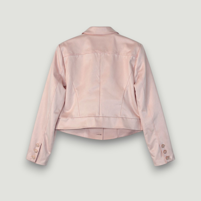 Sacou Guess Damă Roz Pudrat – Elegant, Cropped, Original | Outlet Original | BeNut Style [3]