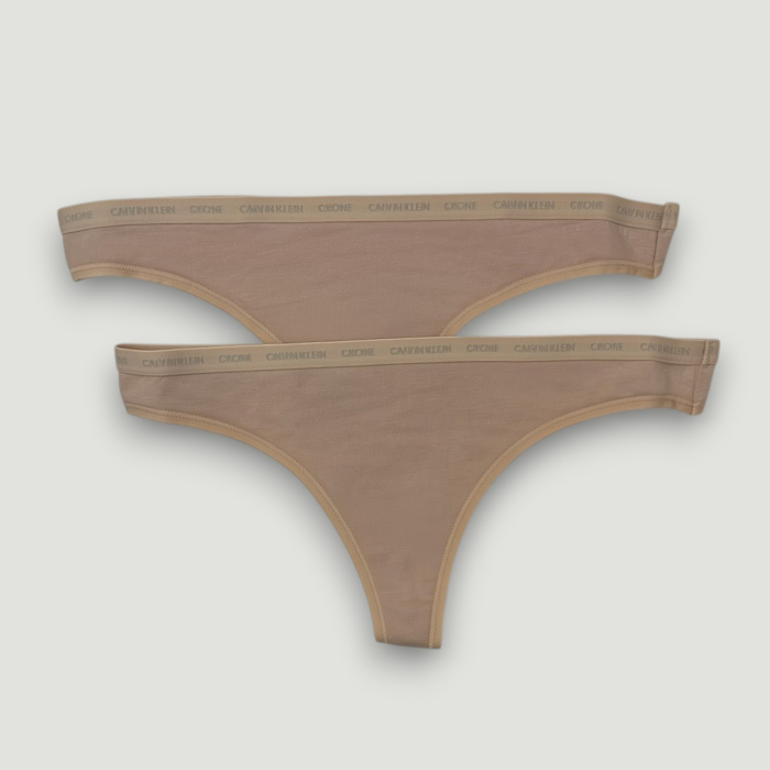 Chiloți Damă Set Calvin Klein – Model tanga cu Logo-detalii logo, colecție outlet [2]