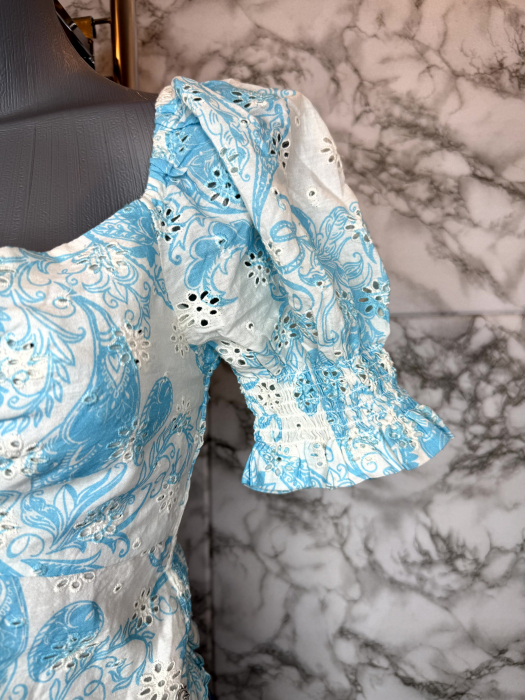 Top damă albastru Guess original, logo distinctiv, colecție outlet [3]