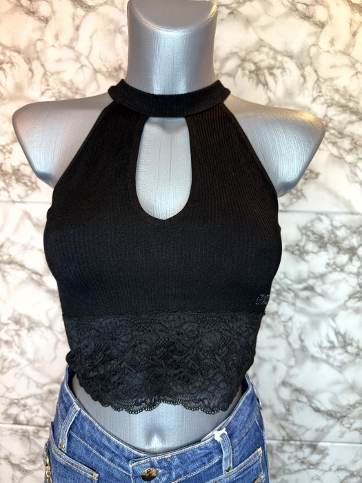 Top damă negru Guess original, logo distinctiv, colecție outlet [2]