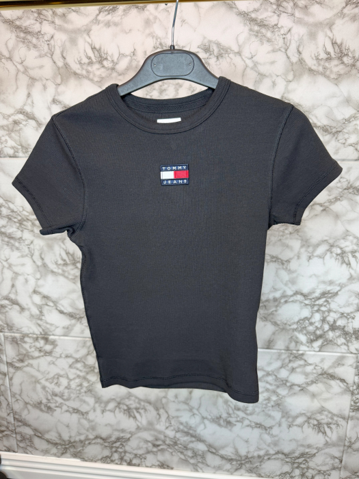 Top damă Tommy Jeans Negru, Logo, original outlet [3]