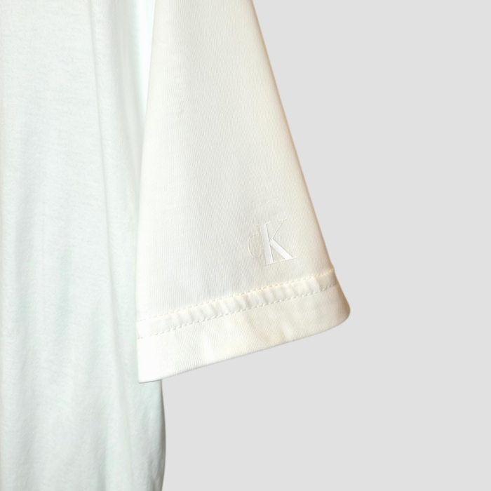 Tricou Calvin Klein Jeans Alb Logo Negru [2]