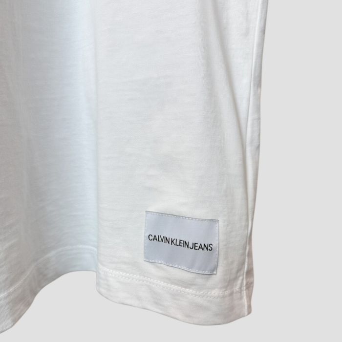 Tricou Calvin Klein Jeans Alb Logo Negru [4]