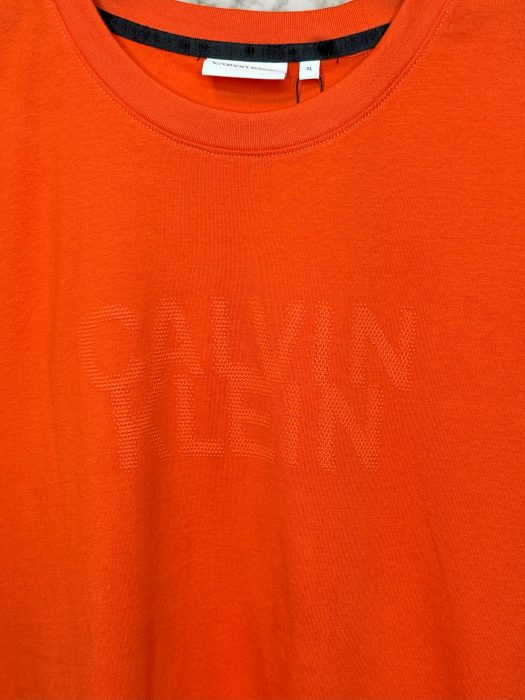 Tricou Calvin Klein Jeans Portocaliu cu Logo [2]