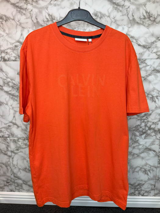 Tricou Calvin Klein Jeans Portocaliu cu Logo [3]