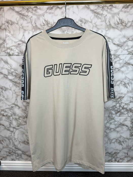 Tricou Guess Barbati BEJ,  casual [5]