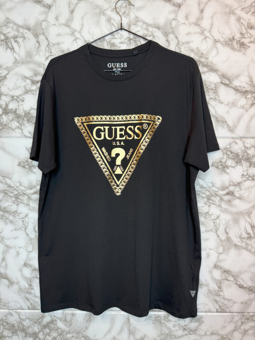 Tricou Guess Barbati NEGRU,  casual [1]