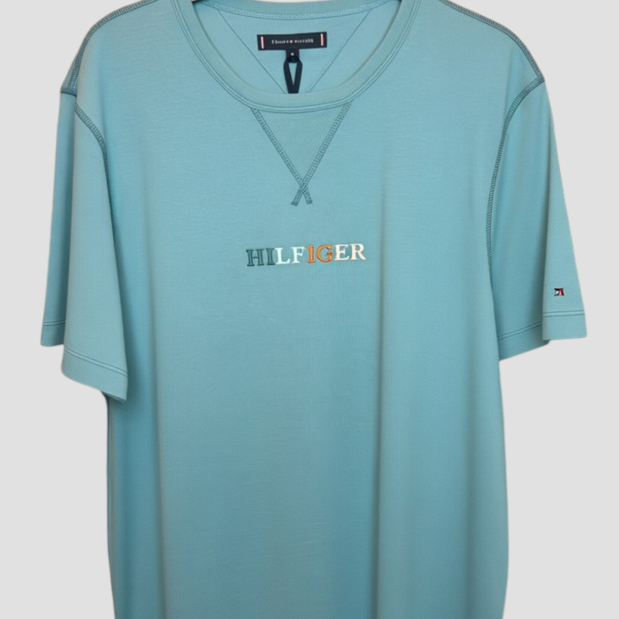 Tricou Tommy Hilfiger Albastru cu Logo- Calitate Premium [3]