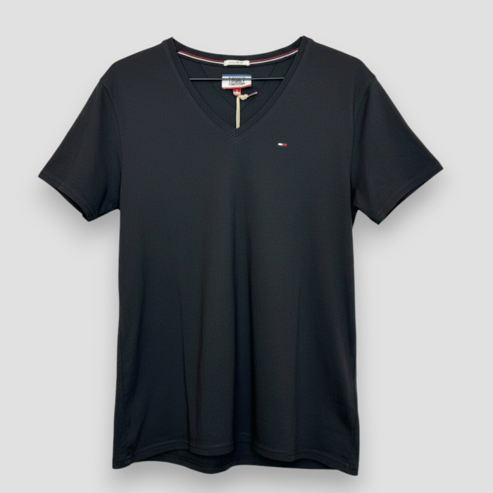 Tricou Tommy Hilfiger Jeans Negru, cu logo brodat- Calitate Premium [3]