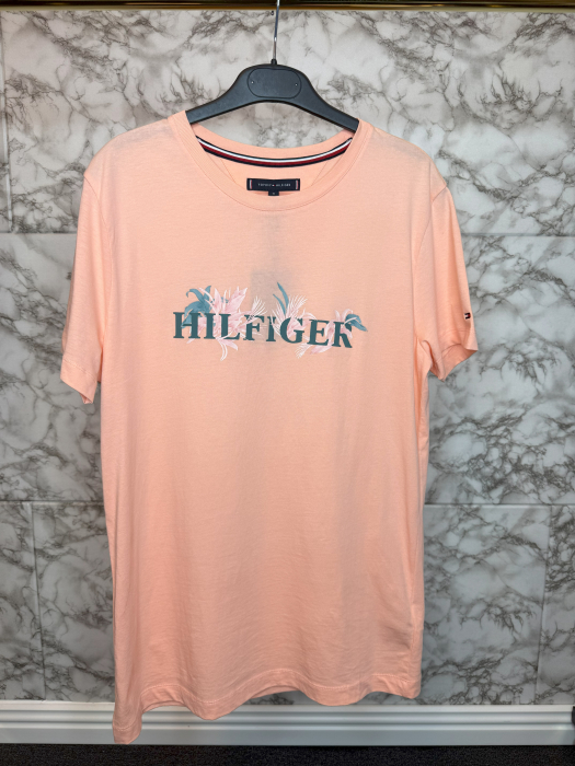 Tricou Tommy Hilfiger Portocaliu, cu logo brodat- Calitate Premium [3]
