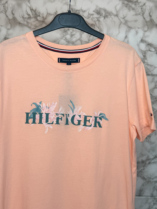 Tricou Tommy Hilfiger Portocaliu, cu logo brodat- Calitate Premium [4]