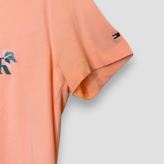 Tricou Tommy Hilfiger Portocaliu, cu logo brodat- Calitate Premium [2]