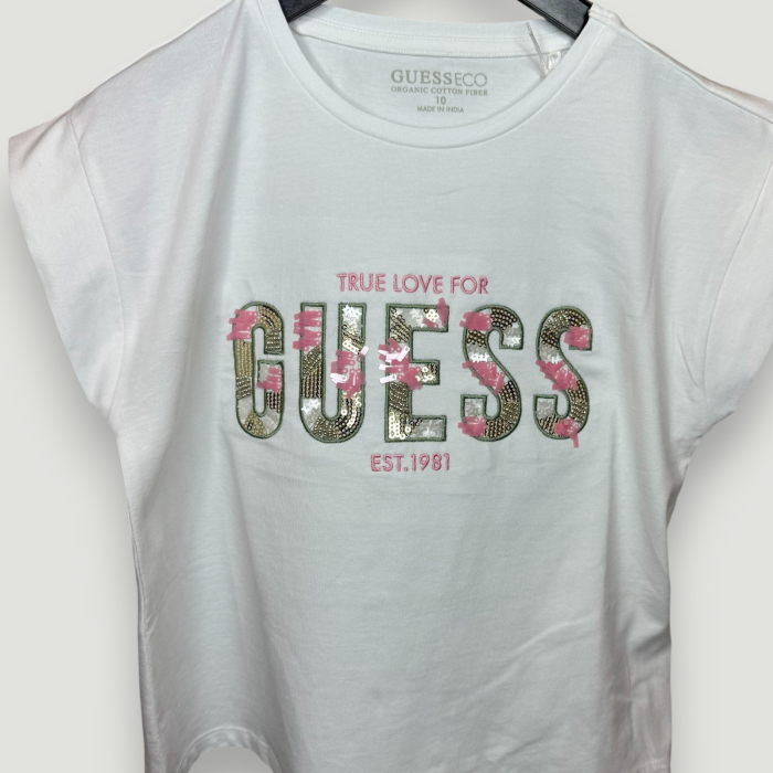 Tricou copii Guess alb [2]