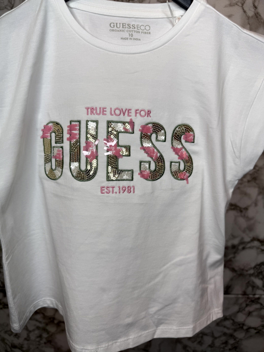 Tricou copii Guess alb [3]