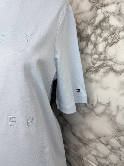 Tricou damă Tommy Hilfiger Albastru Logo, original outlet [3]