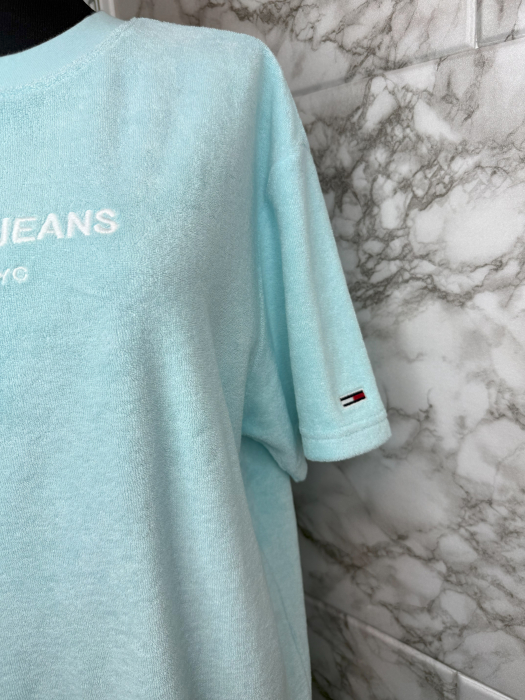 Tricou damă Tommy Hilfiger Jeans Albastru Logo, original outlet [2]