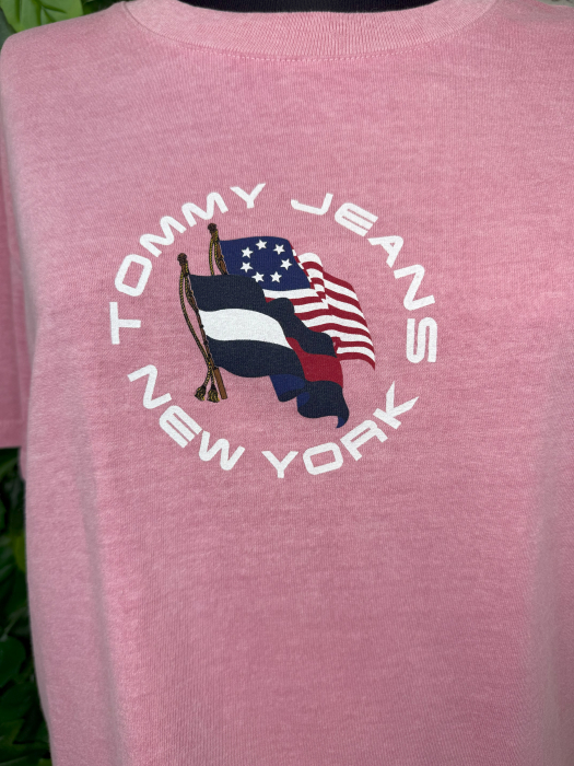 Tricou damă Tommy Hilfiger Jeans Roz, Logo, original outlet [2]