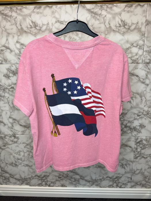 Tricou damă Tommy Hilfiger Jeans Roz, Logo, original outlet [4]