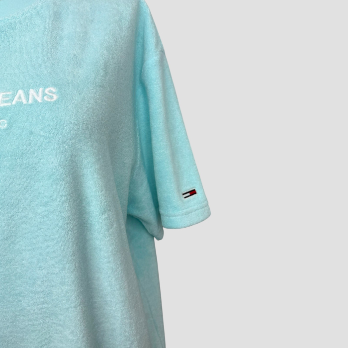 Tricou damă Tommy Hilfiger Jeans Albastru Logo, original outlet [2]