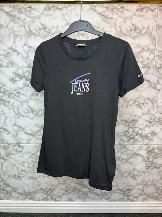 Tricou damă Tommy Jeans Negru, Logo, original outlet [3]
