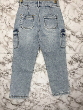 Blugi Lungi Guess Copii – Denim Slim- logo distinctiv, colecție outlet. [3]