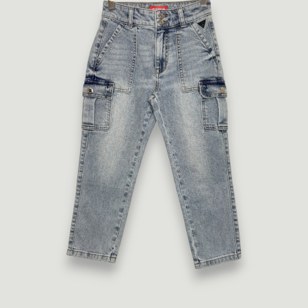 PANTALONI/BLUGI - Blugi Lungi Guess Copii – Denim Slim- logo distinctiv, colecție outlet.