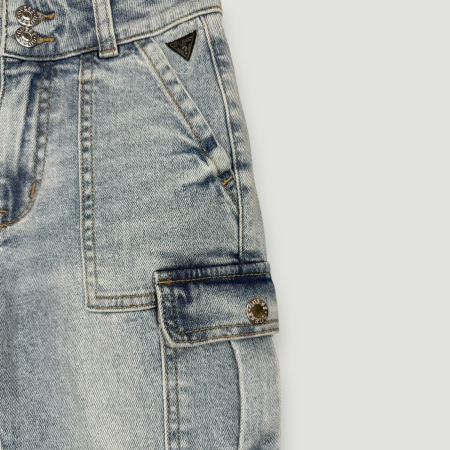 Blugi Lungi Guess Copii – Denim Slim- logo distinctiv, colecție outlet. [2]