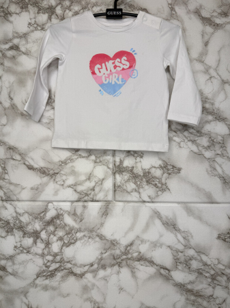 BLUZE - luză Guess Copii – Bumbac- logo distinctiv, colecție outlet.