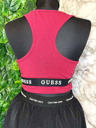Bustieră damă Vișinie Guess original, logo distinctiv, colecție outlet. [2]