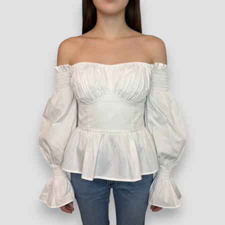 CĂMĂȘI - Cămașă damă Guess albă, originală outlet