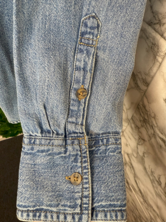 Cămașă Guess Jeans damă denim albastru, 100% bumbac [2]