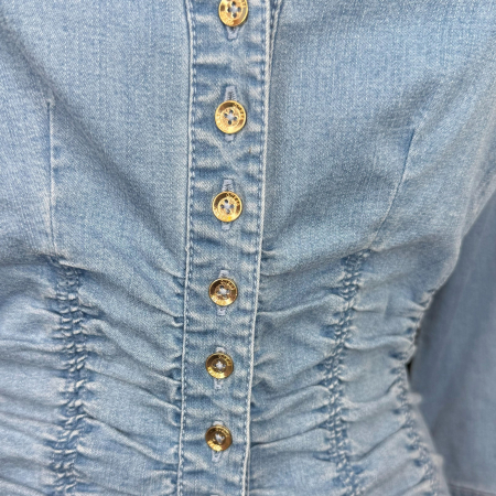 Cămașă damă Guess albastru denim, original outlet [1]