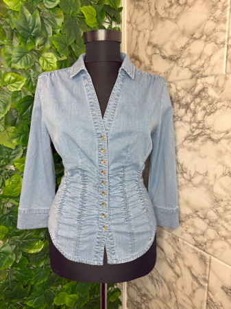 CĂMĂȘI - Cămașă damă Guess albastru denim, original outlet