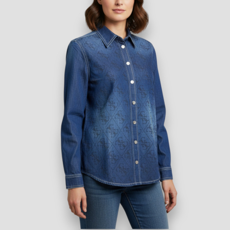 CĂMĂȘI - Cămașă damă Guess albastră, originală outlet