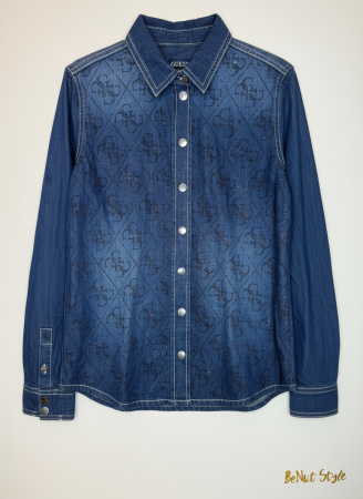 Cămașă damă Guess albastră, originală outlet [3]