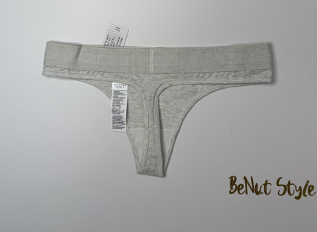 Chiloți Damă Gri Calvin Klein – Model Tanga cu Logo-detalii logo, colecție outlet [1]
