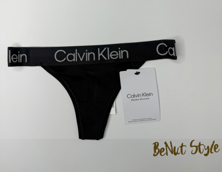Chiloți Damă Negri Calvin Klein – Model Tanga cu Logo-detalii logo, colecție outlet [2]