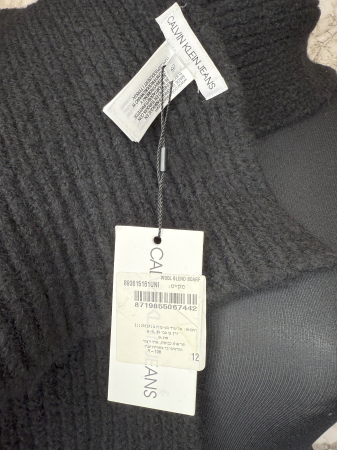 Fular Negru Calvin Klein Unisex- logo distinctiv, colecție outlet. [2]