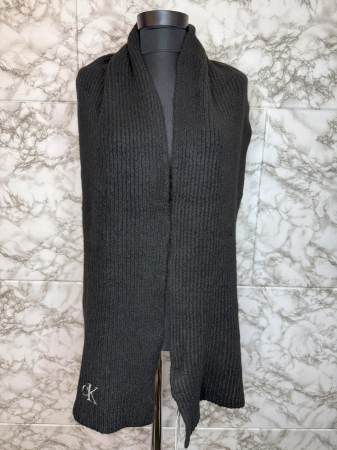 Fular Negru Calvin Klein Unisex- logo distinctiv, colecție outlet. [1]