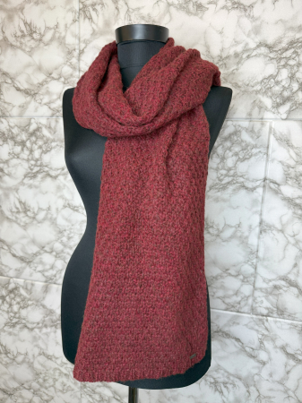 ACCESORII - Fular Vișiniu Tommy Hilfiger Unisex- logo distinctiv, colecție outlet.