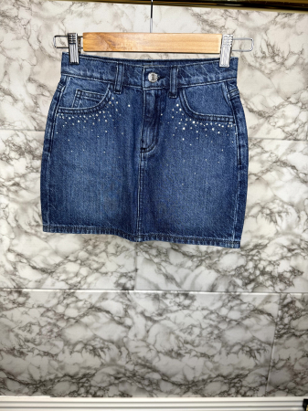 FUSTE - Fustă Copii Guess Albastră,Croială lejeră, material subțire, produs original outlet.